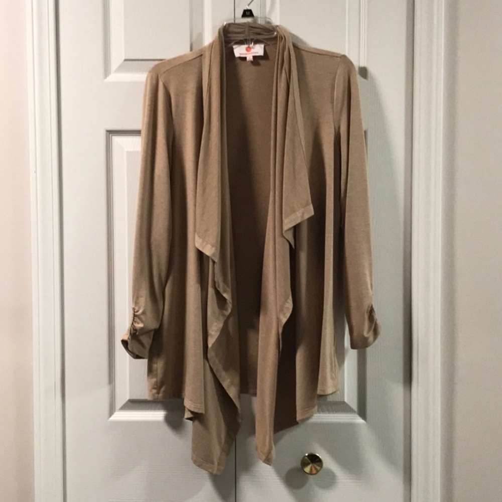 Samantha Brown Knit Cardigan Sweater with Relaxed Fit